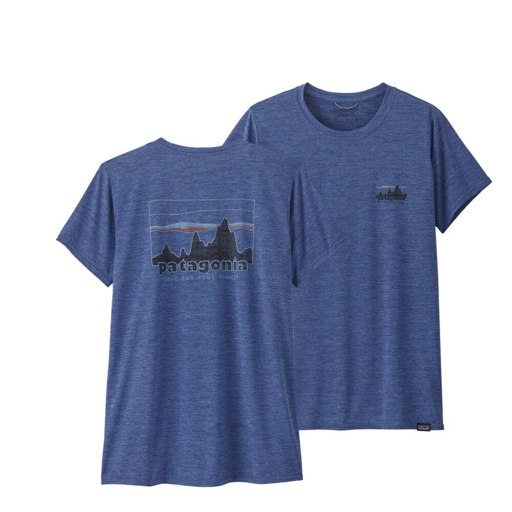Patagonia Women's Capilene Cool Daily Graphic Shirt Blue Medium - Picture 2 of 3